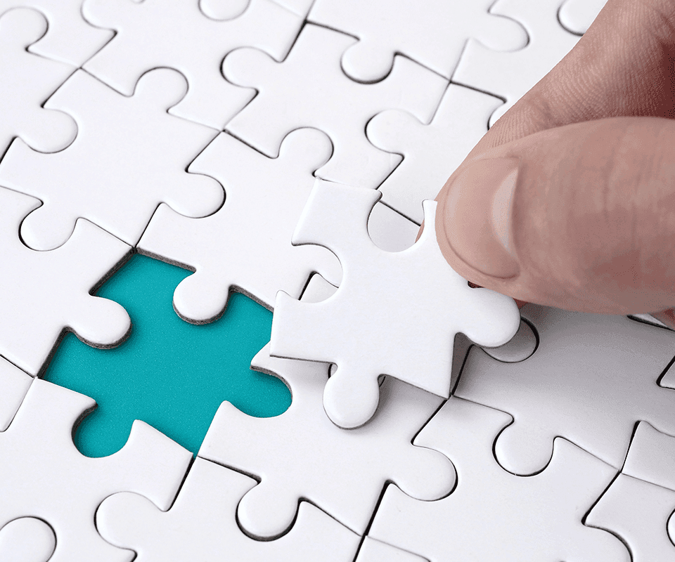 Puzzle demonstrating partnership